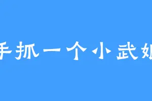 手抓一个小武娘