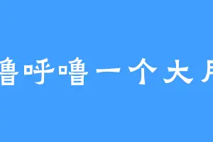 呼噜呼噜一个大月亮