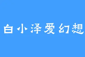 白小泽爱幻想