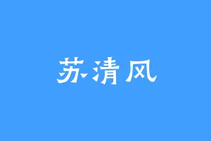 苏清风