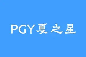 PGY夏之星
