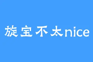 旋宝不太nice