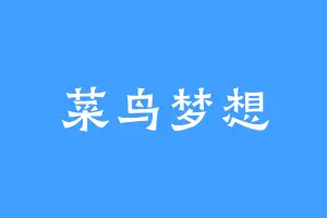 菜鸟梦想