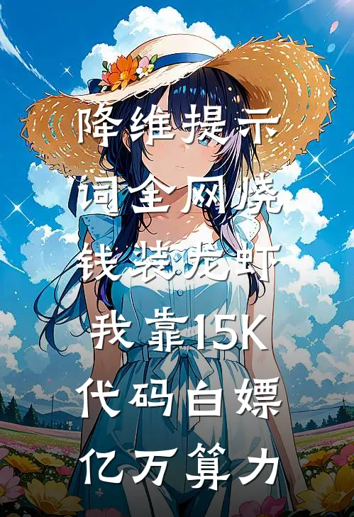 降维提示词-全网烧钱装龙虾，我靠15K代码白嫖亿万算力王少林妙妙最新好看小说_免费小说降维提示词-全网烧钱装龙虾，我靠15K代码白嫖亿万算力(王少林妙妙)