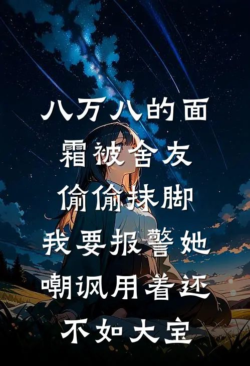 八万八的面霜被舍友偷偷抹脚，我要报警她嘲讽用着还不如大宝(王佳佳孟晓然)热门网络小说推荐_最新完结小说推荐八万八的面霜被舍友偷偷抹脚，我要报警她嘲讽用着还不如大宝王佳佳孟晓然