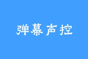 弹幕声控