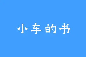 小车的书