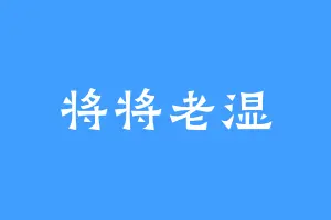 将将老湿