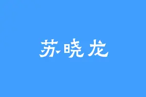 苏晓龙