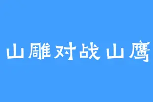 山雕对战山鹰