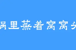 锅里蒸着窝窝头