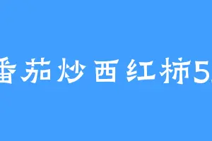 番茄炒西红柿52