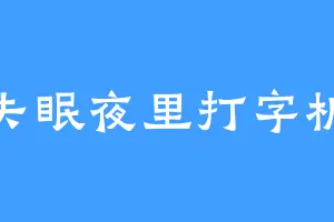 失眠夜里打字机