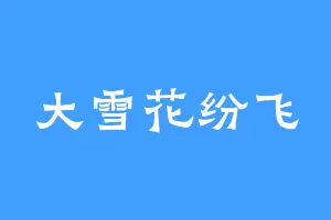 大雪花纷飞